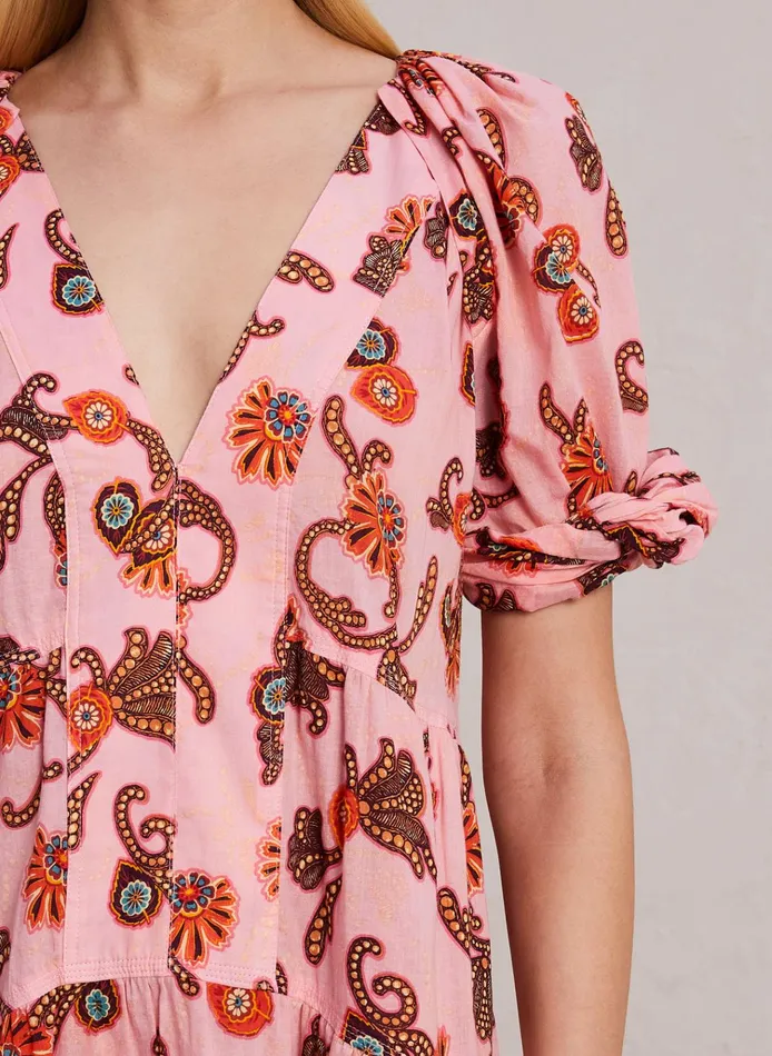 Women Dresses ALC Carmela Cotton Midi Dress Rosa Multi