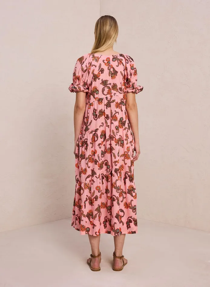 Women Dresses ALC Carmela Cotton Midi Dress Rosa Multi