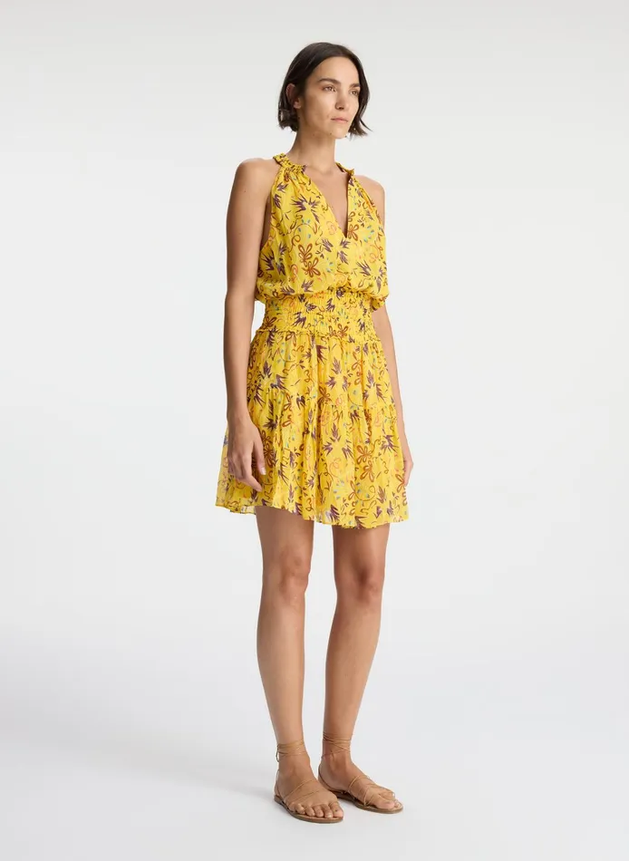 Women Dresses ALC Courtney Silk Mini Dress Sole Multi