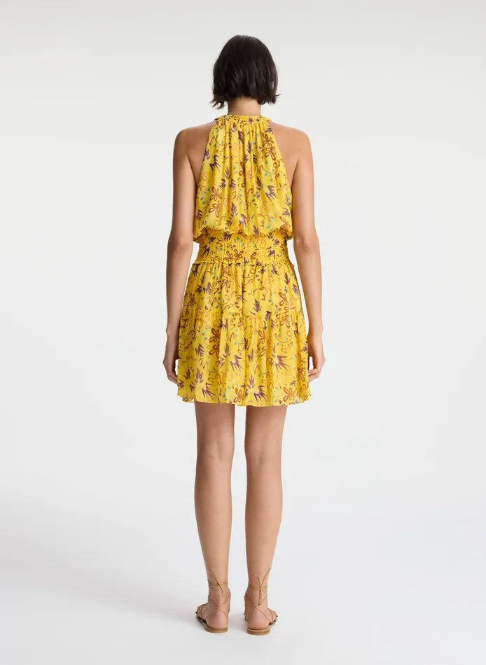 Women Dresses ALC Courtney Silk Mini Dress Sole Multi