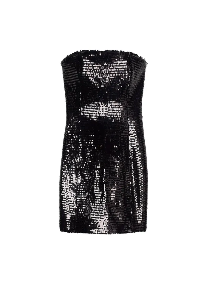 Women Dresses ALC Elsie Strapless Sequin Mini Dress Black