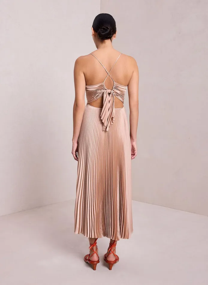 Women Dresses ALC Gemini Satin Pleated Dress Bella