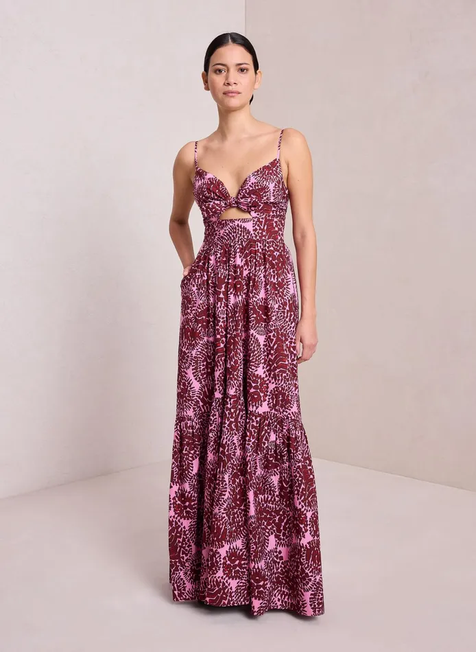 Women Dresses ALC Laura Cotton Maxi Dress Applerose Combo