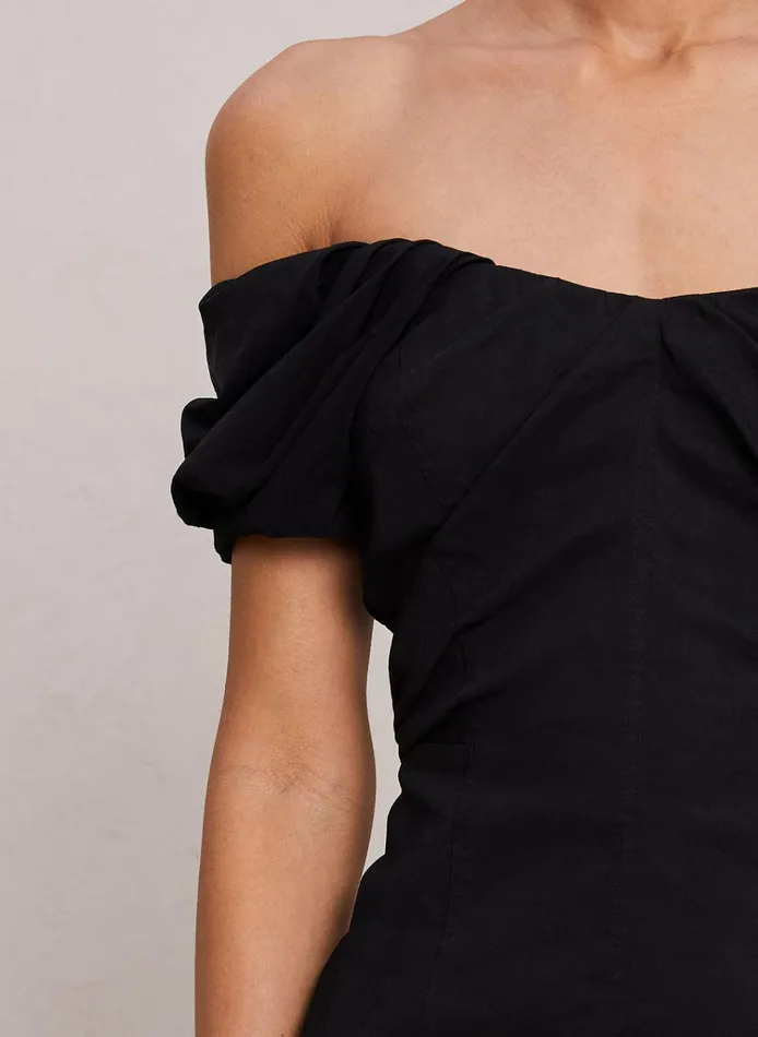 Women Dresses ALC Nora Linen Midi Dress Black