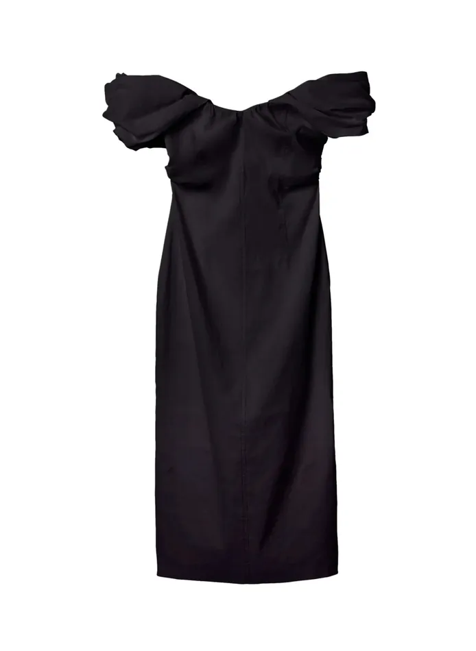 Women Dresses ALC Nora Linen Midi Dress Black