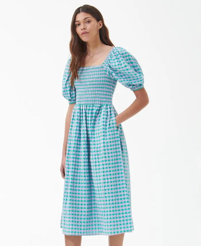 Women Dresses and Skirts Barbour Geranium Midi Dress Classic Multi