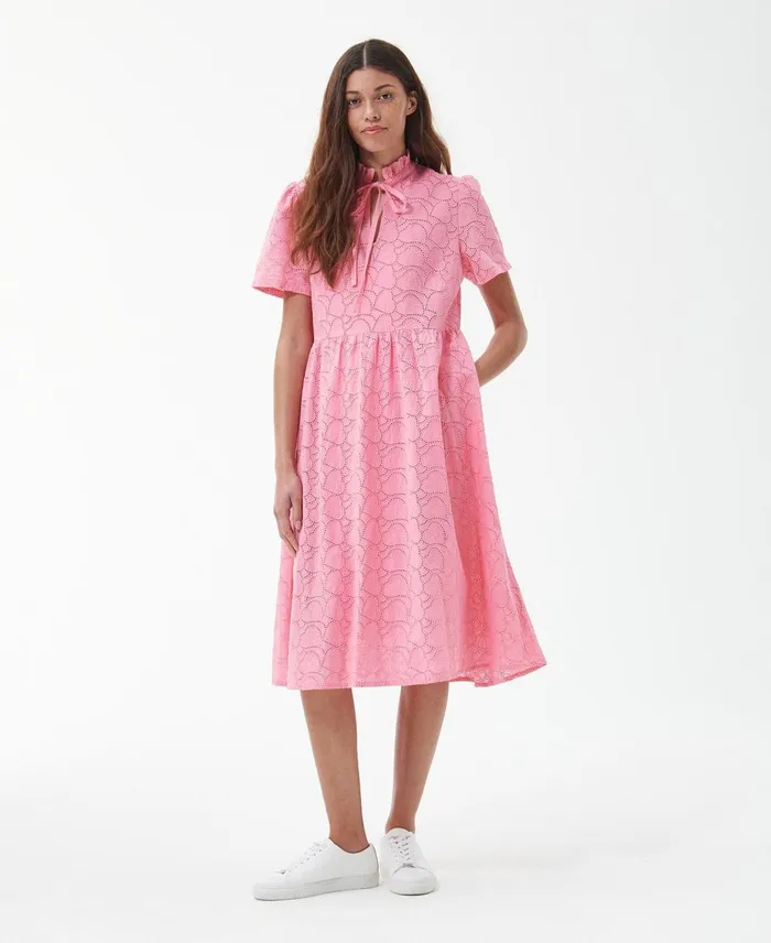 Women Dresses and Skirts Barbour Palmetto Midi Dress Hibiscus Women Dresses and Skirts Barbour Palmetto Midi Dress Hibiscus