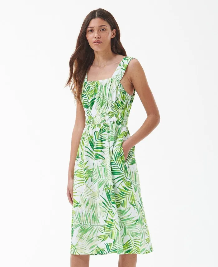 Women Dresses and Skirts Barbour Plumeria Midi Dress Classic Multi