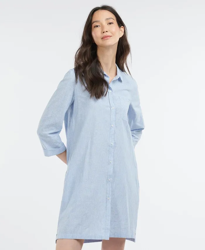 Women Dresses and Skirts Barbour Seaglow Dress Chambray Stripe