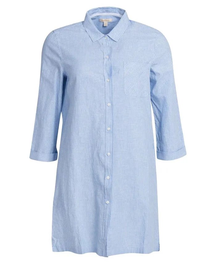 Women Dresses and Skirts Barbour Seaglow Dress Chambray Stripe Women Dresses and Skirts Barbour Seaglow Dress Chambray Stripe