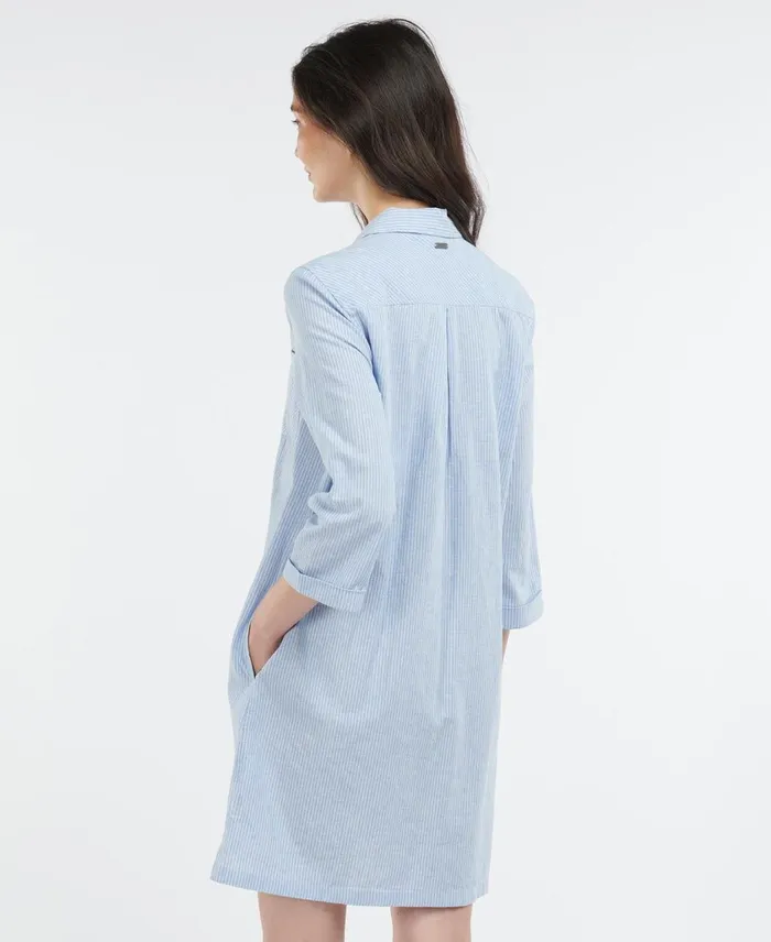 Women Dresses and Skirts Barbour Seaglow Dress Chambray Stripe Women Dresses and Skirts Barbour Seaglow Dress Chambray Stripe