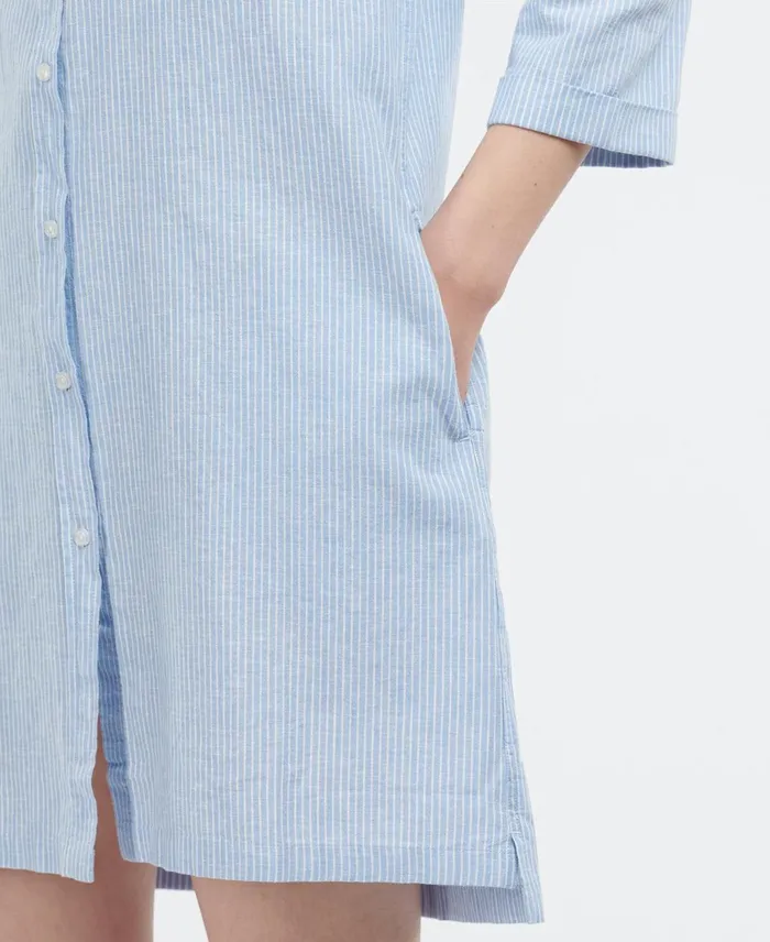 Women Dresses and Skirts Barbour Seaglow Dress Chambray Stripe Women Dresses and Skirts Barbour Seaglow Dress Chambray Stripe