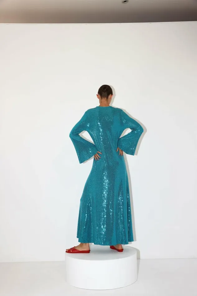 Women Dresses DODO BAR OR Jullie Dress Turquoise