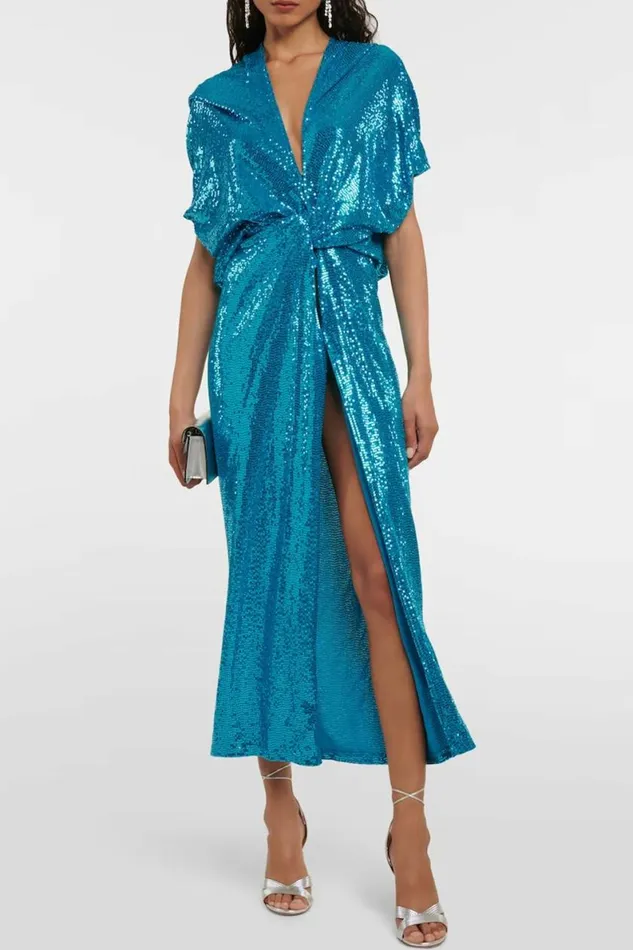 Women Dresses DODO BAR OR Kimel Dress Turquoise
