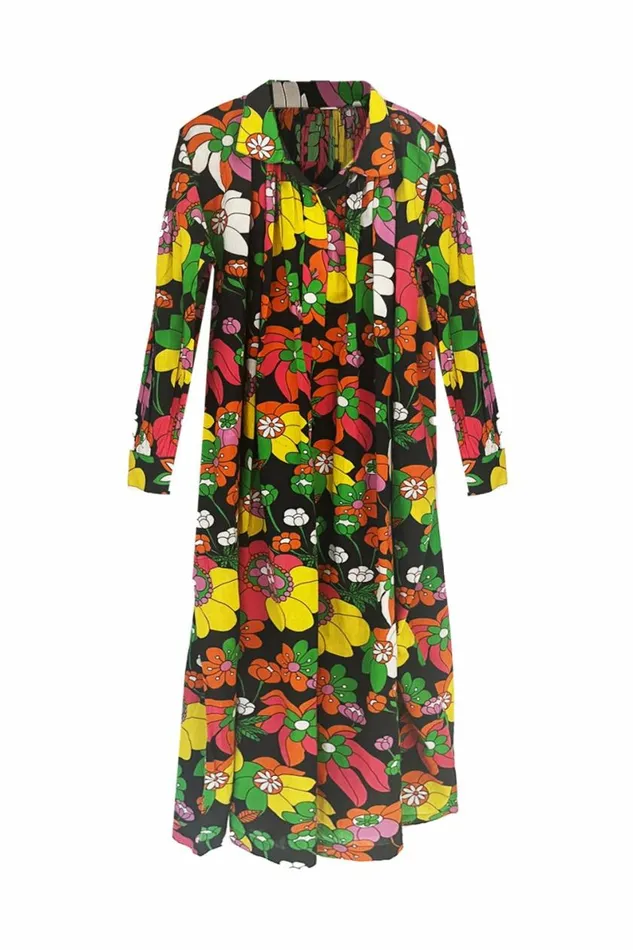 Women Dresses DODO BAR OR Vyan Kaftan Melissa Black Print