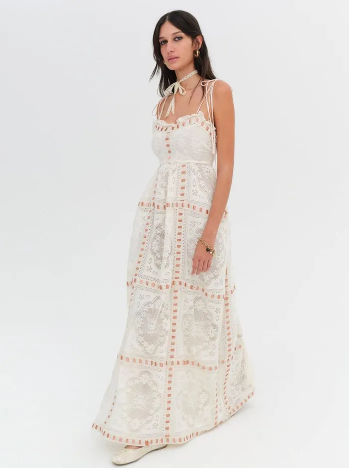Women Dresses For Love and Lemons Charlotte Maxi Dress Beige Women Dresses For Love and Lemons Charlotte Maxi Dress Beige