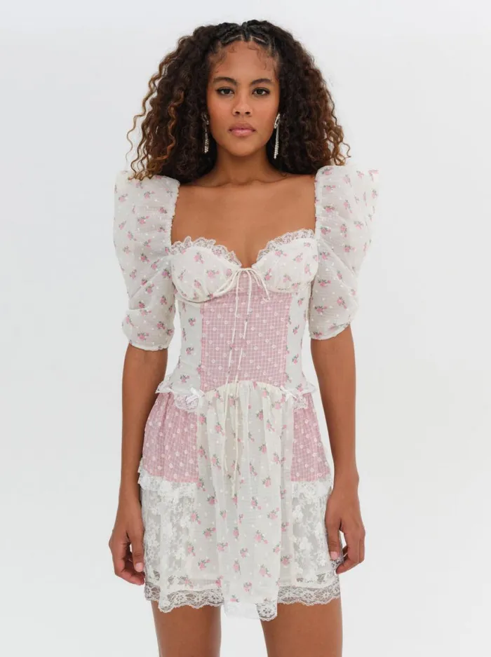 Women Dresses For Love and Lemons Francine Mini Dress Pink