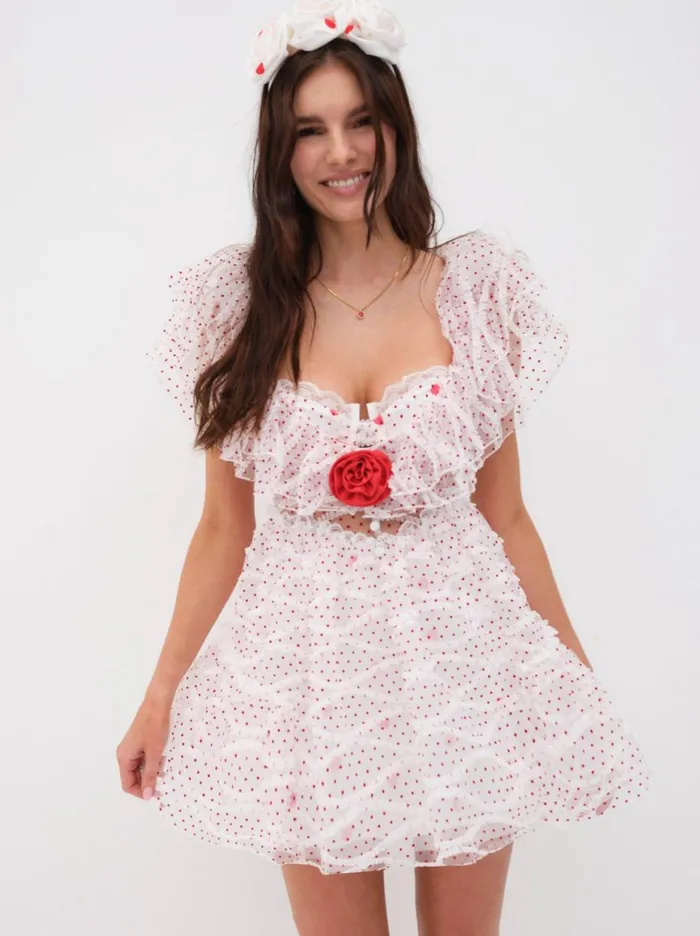 Women Dresses For Love and Lemons Ilaria Mini Dress White