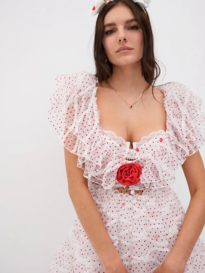 Women Dresses For Love and Lemons Ilaria Mini Dress White Women Dresses For Love and Lemons Ilaria Mini Dress White