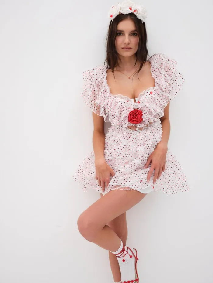 Women Dresses For Love and Lemons Ilaria Mini Dress White Women Dresses For Love and Lemons Ilaria Mini Dress White