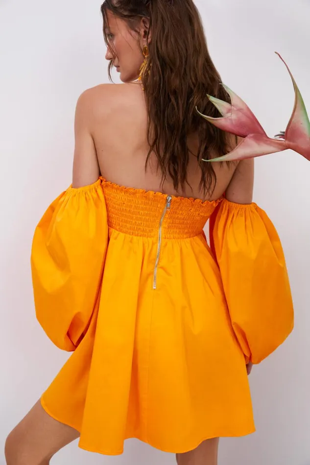 Women Dresses For Love and Lemons Saint Lucia Mini Dress Orange Women Dresses For Love and Lemons Saint Lucia Mini Dress Orange