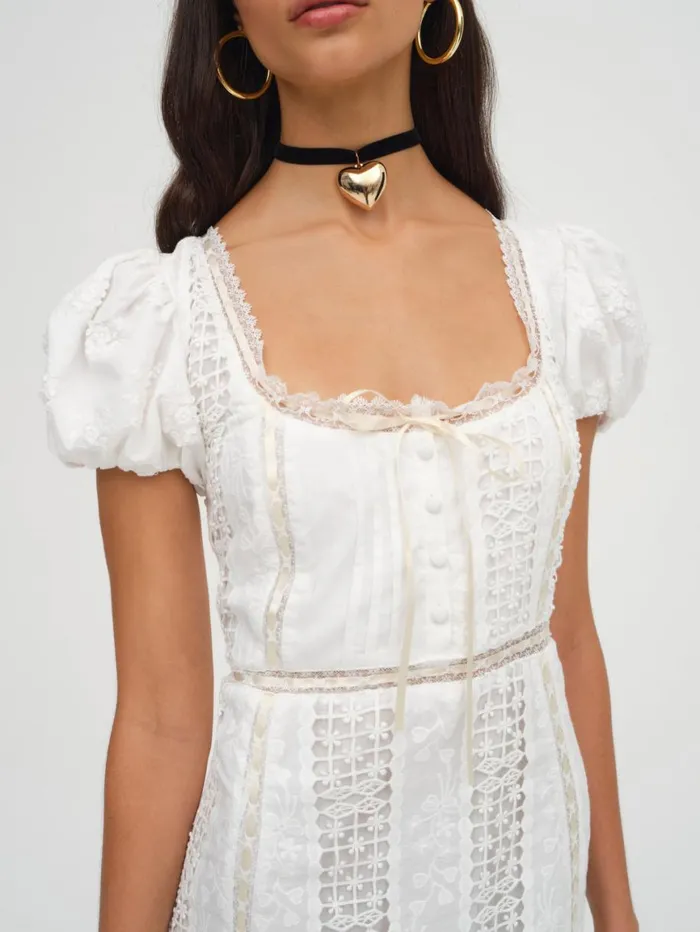 Women Dresses For Love and Lemons Tracy Mini Dress White Women Dresses For Love and Lemons Tracy Mini Dress White