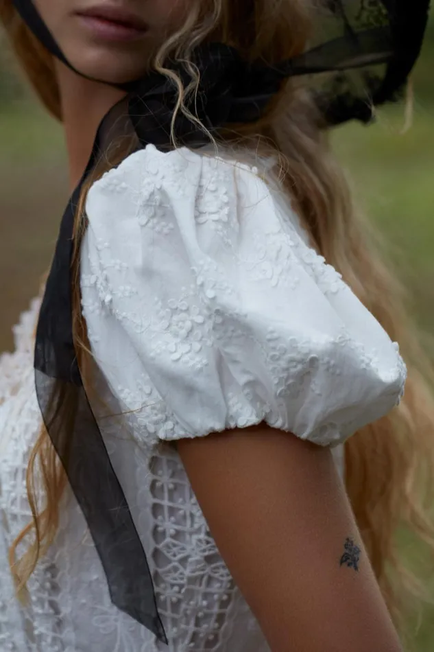 Women Dresses For Love and Lemons Tracy Mini Dress White Women Dresses For Love and Lemons Tracy Mini Dress White