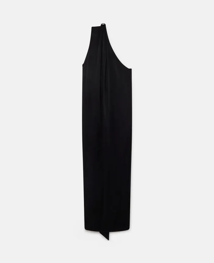Women Dresses Stella McCartney OneShoulder Scarf Maxi Dress Black