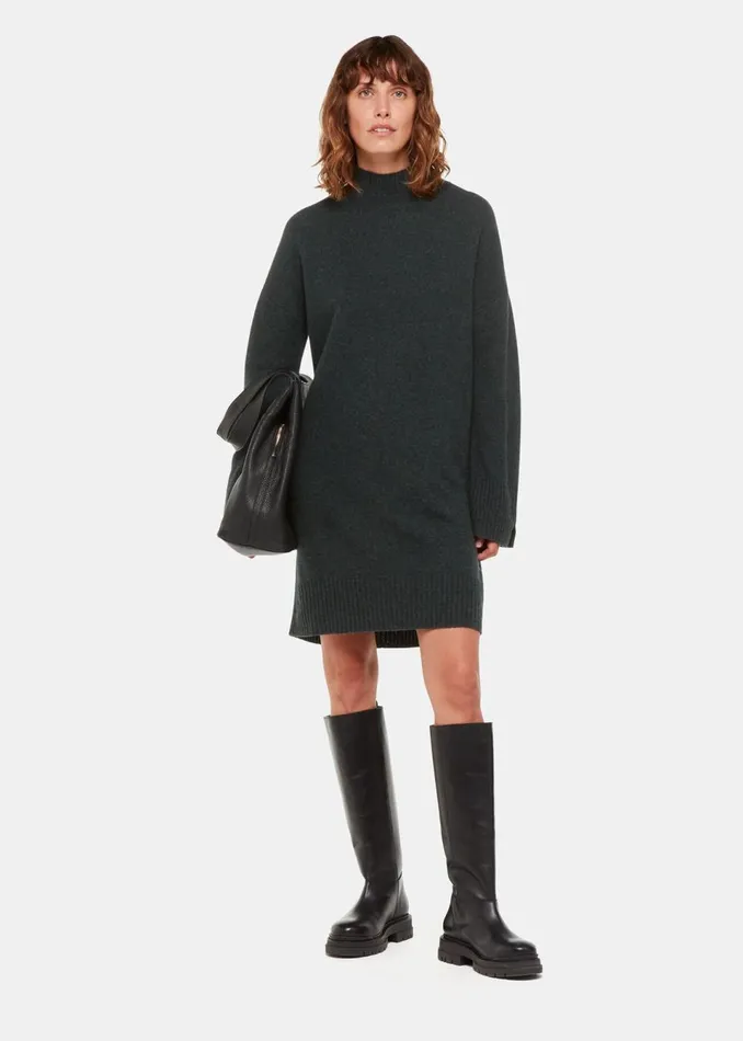 Women Dresses Whistles Forest Green Amelia Wool Knitted Dress