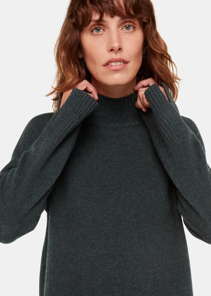 Women Dresses Whistles Forest Green Amelia Wool Knitted Dress