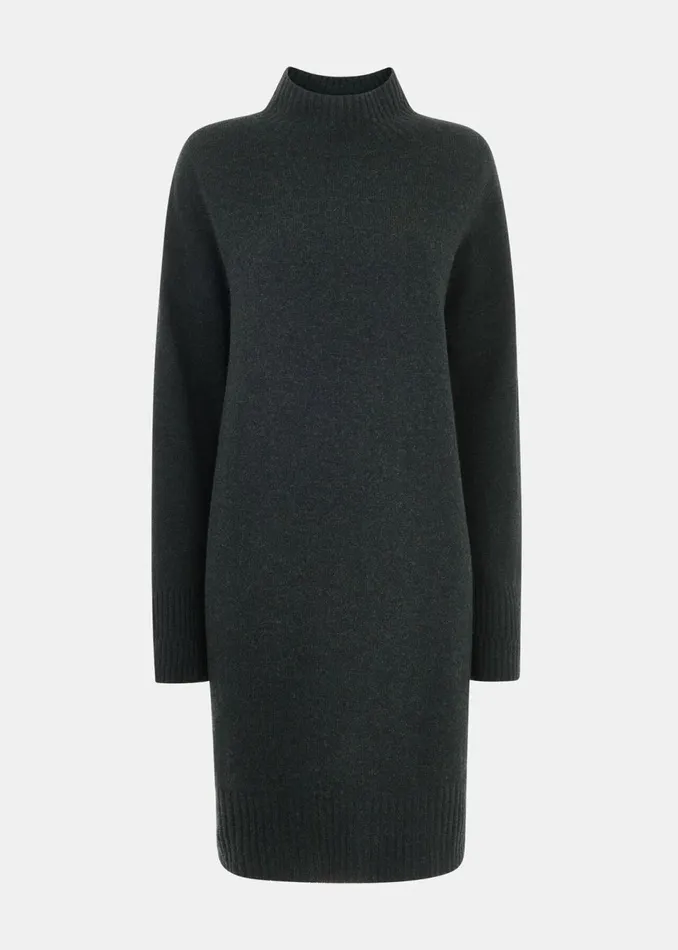 Women Dresses Whistles Forest Green Amelia Wool Knitted Dress