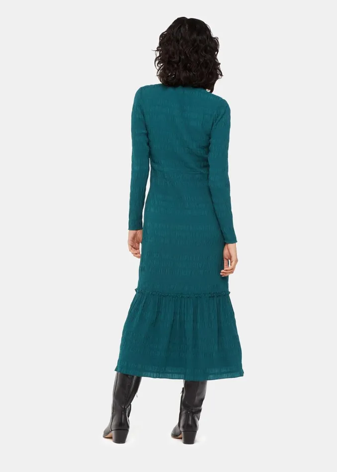 Women Dresses Whistles Green Mila Textured Dress