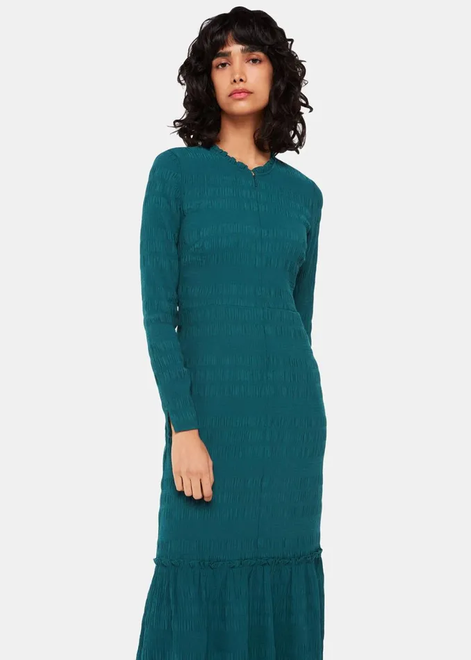 Women Dresses Whistles Green Mila Textured Dress