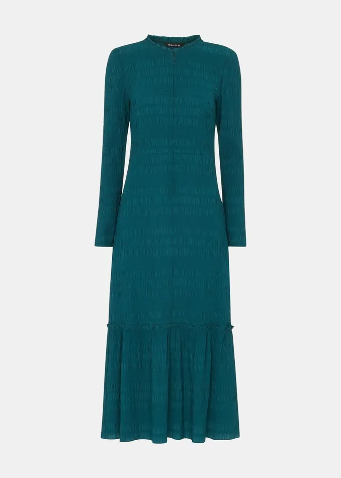 Women Dresses Whistles Green Mila Textured Dress