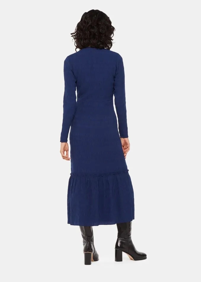 Women Dresses Whistles Navy Mila Textured Dress