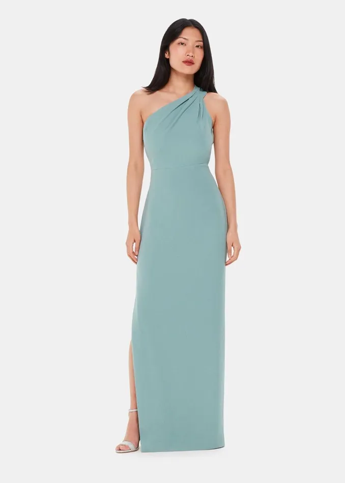 Women Dresses Whistles Sage Green Bethan One Shoulder Maxi Dress
