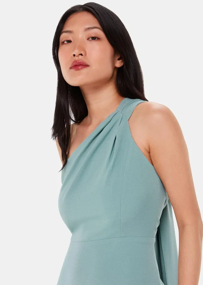 Women Dresses Whistles Sage Green Bethan One Shoulder Maxi Dress