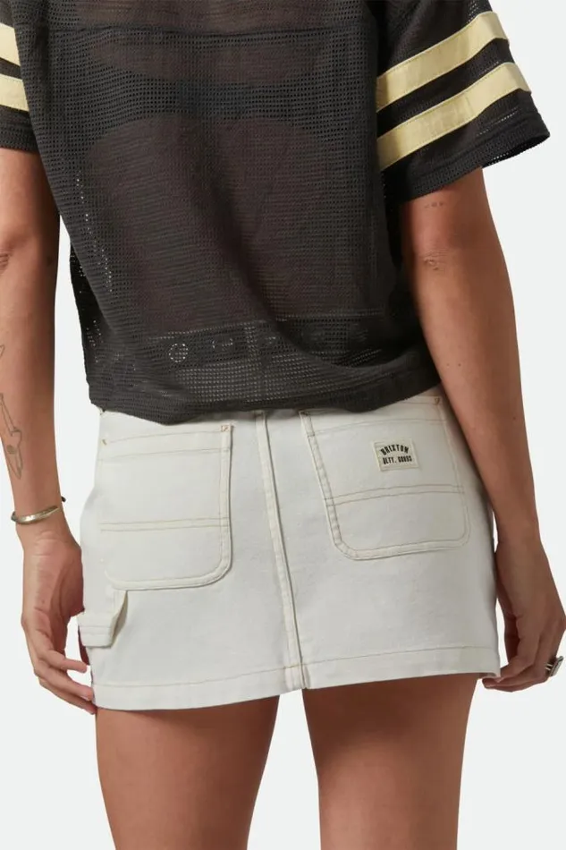 Women Essex Painter Mini Skirt Egret White Brixton Dresses and Skirts