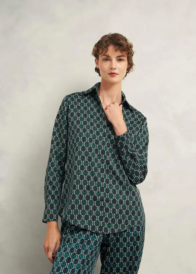 Women Finwell Satin Shirt Multi Hobbs Tops