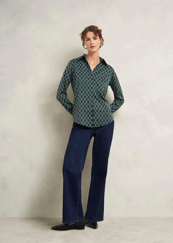 Women Finwell Satin Shirt Multi Hobbs Tops