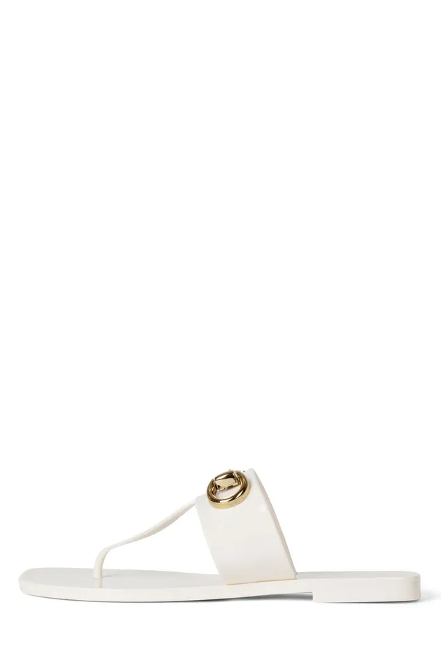 Women Flat Jeffrey Campbell ALILBIT Cream Shiny