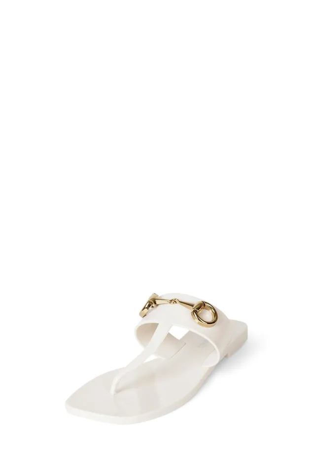 Women Flat Jeffrey Campbell ALILBIT Cream Shiny