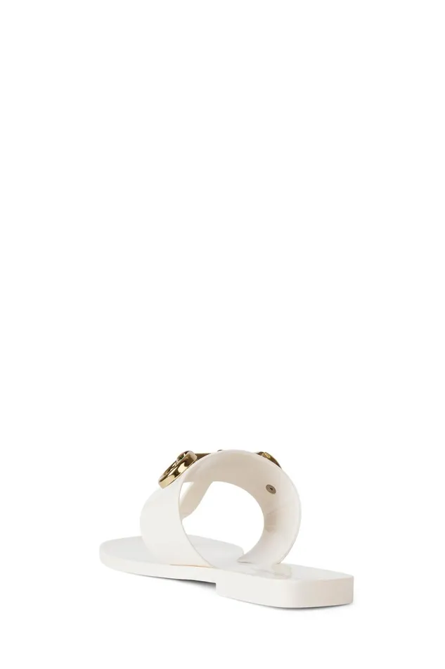 Women Flat Jeffrey Campbell ALILBIT Cream Shiny