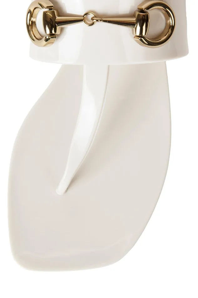 Women Flat Jeffrey Campbell ALILBIT Cream Shiny