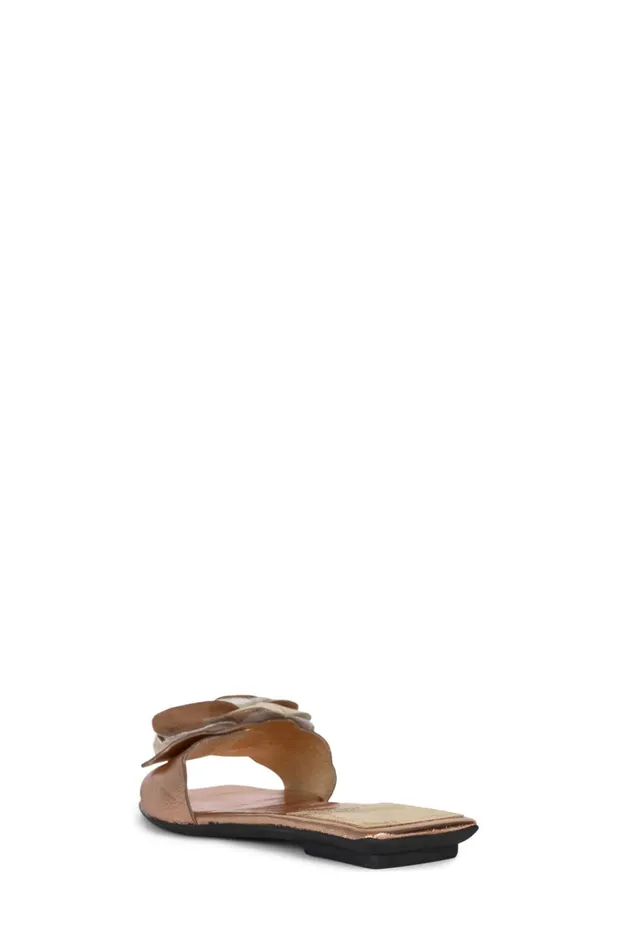 Women Flat Jeffrey Campbell BOUQUET Green Bronze Multi