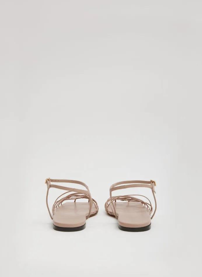 Women Flats Tibi Berneice Kidskin Sandal Nude