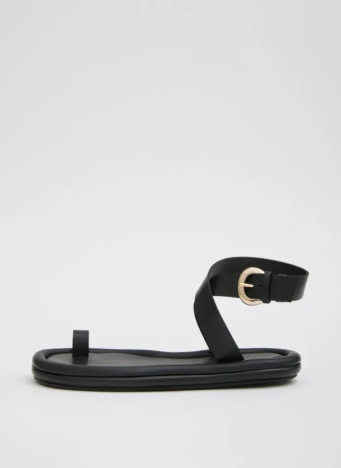 Women Flats Tibi Dwayne Sandal Black