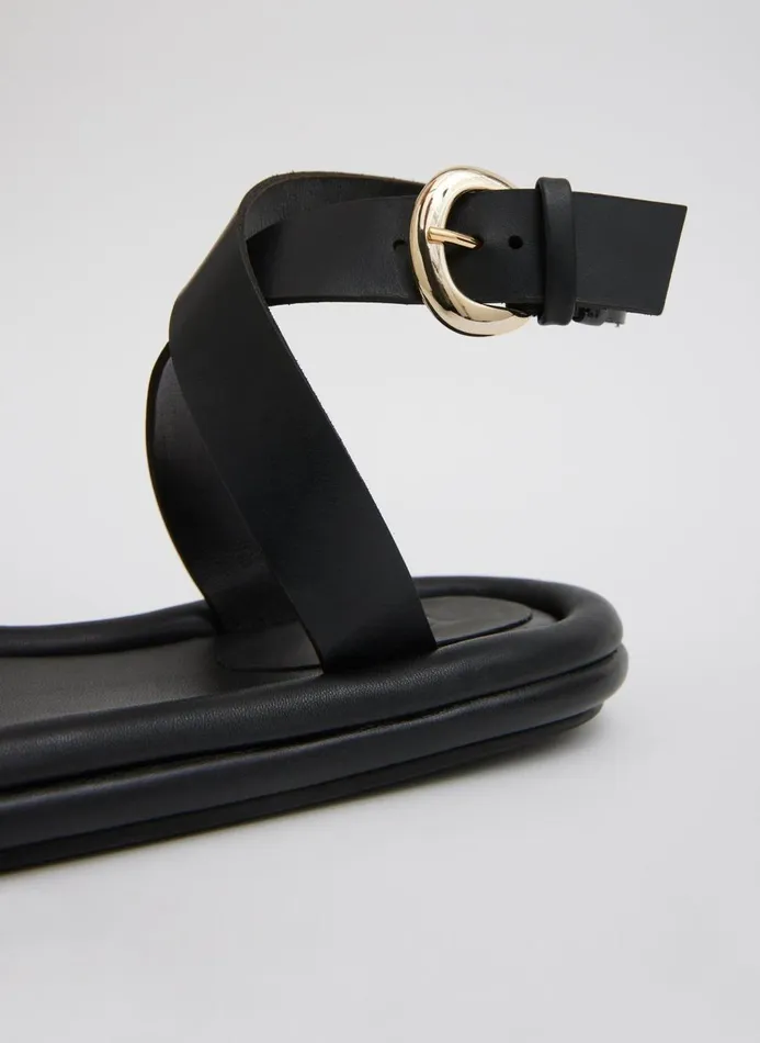 Women Flats Tibi Dwayne Sandal Black