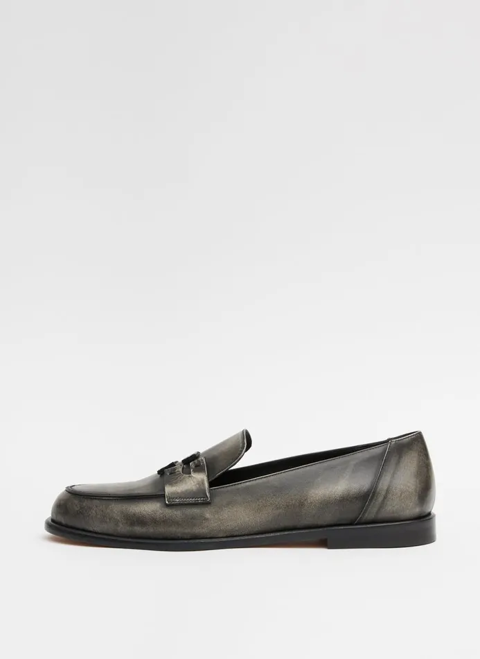 Women Flats Tibi Nacho Loafer Blackwhite