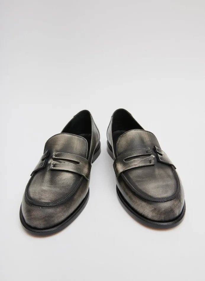 Women Flats Tibi Nacho Loafer Blackwhite